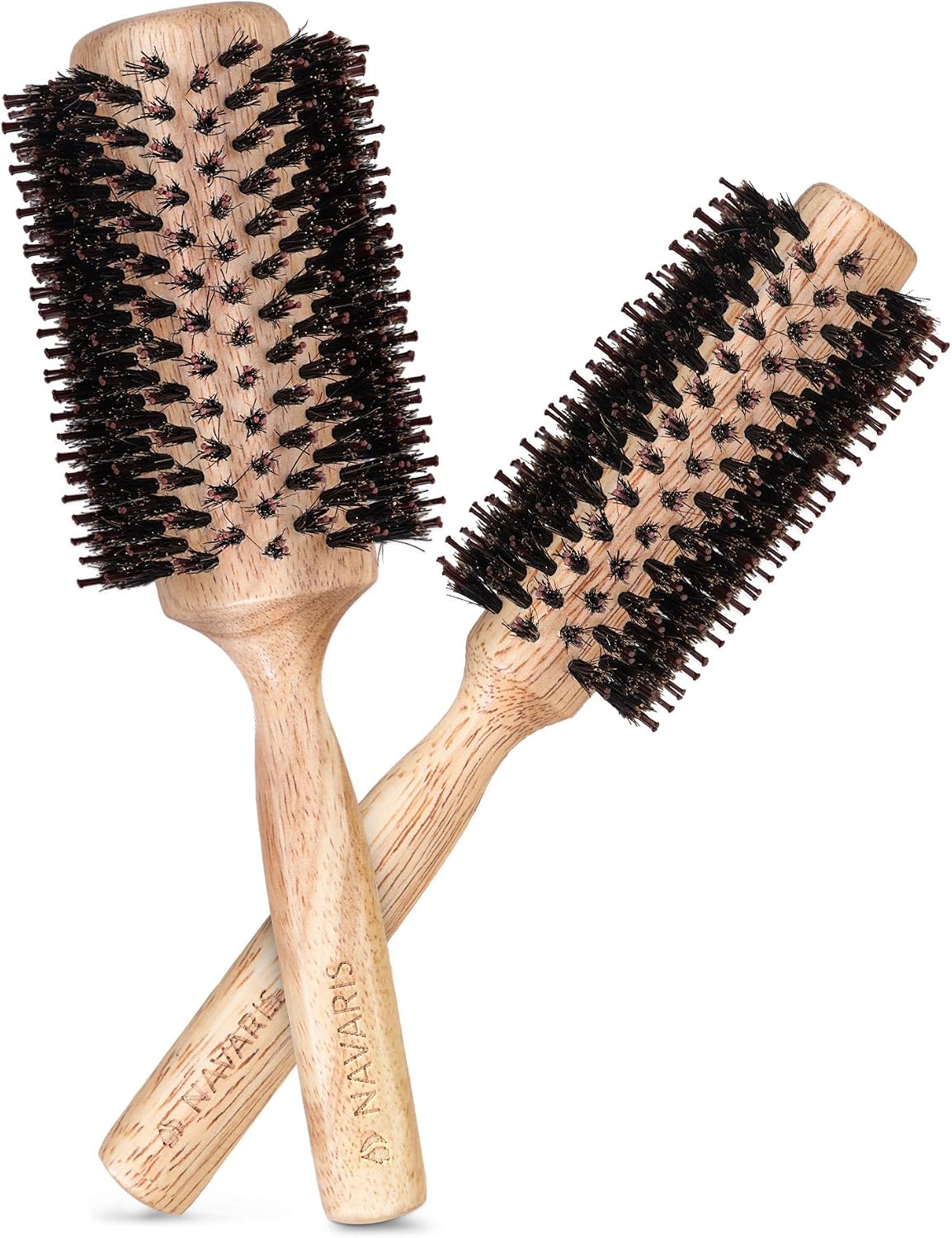 Set 2 Spazzole Rotonde in Legno